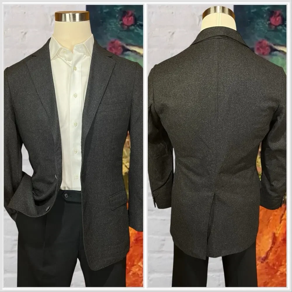 Gucci Soft Weekender 40R Tailored Fit Gray Unlined Sport Coat 3/2 Roll
